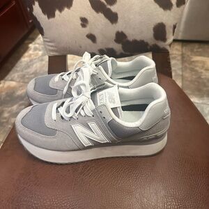 New Balance Women's Sneakers in Gray and White